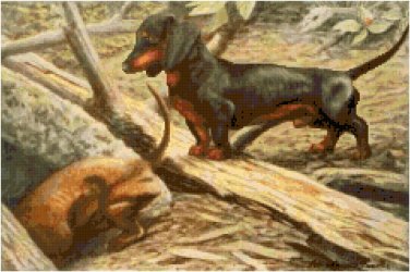 Dachshunds Rabbit Hunting Pattern Chart Graph