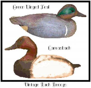 Vintage Duck Decoys - Set 3 Pattern Chart Graph