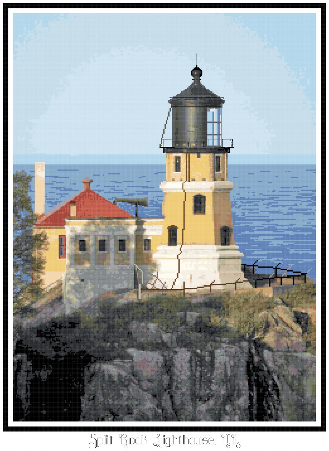 Split Rock Lighthouse, MN 2 Pattern Chart Graph