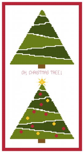 OH, CHRISTMAS TREE! quick and easy pattern chart graph