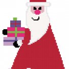 SANTA WITH GIFTS quick and easy pattern chart graph