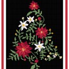 POINSETTIA CHRISTMAS TREE quick and easy pattern chart graph