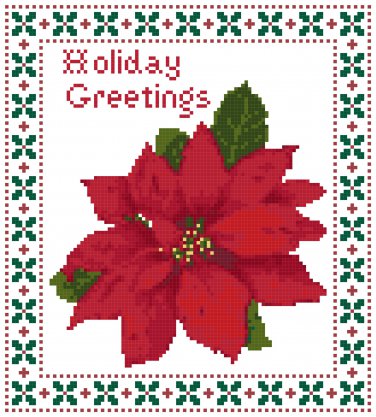 Poinsettia Blossom Pattern Chart Graph