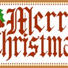 Merry Christmas Banner 1 Pattern Chart Graph Merry Christmas Banner 1 Pattern Chart Graph