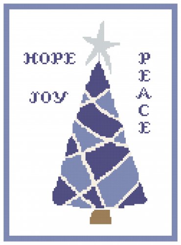 Hope Joy Peace Tree Pattern Chart Graph