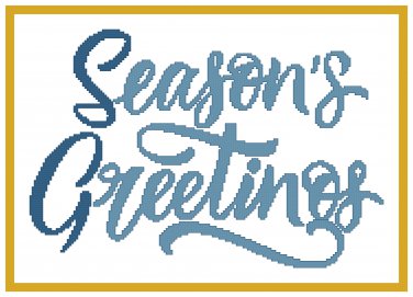 Season's Greetings Pattern Chart Graph