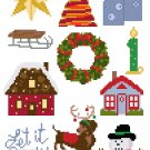 Christmas Ornaments Set 2 quick and easy Pattern Chart Graph Christmas Ornaments Set 2 quick and easy Pattern Chart Graph