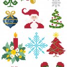 Christmas Ornament Set 1 quick and easy Pattern Chart Graph Christmas Ornament Set 1 quick and easy Pattern Chart Graph