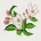 "APPLE BLOSSOMS" Finished Completed Counted Cross Stitchery "APPLE BLOSSOMS" Finished Completed Counted Cross Stitchery