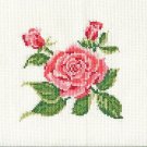 "ROSE BLOOM AND BUDS" Finished Completed Counted Cross Stitchery