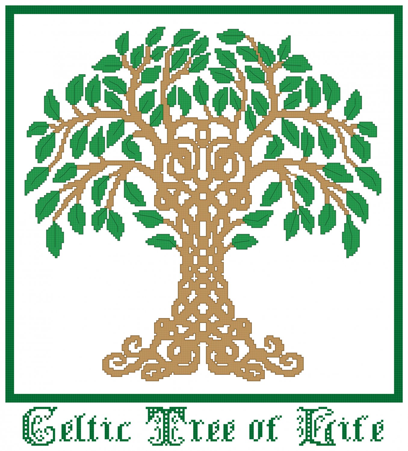 Celtic Tree of Life Pattern Chart Graph