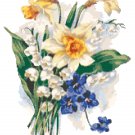 Lily of the Valley, Daffodils and Violets Pattern Chart Graph