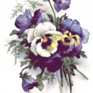 Beautiful Pansies 2 Pattern Chart Graph