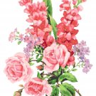 Gladiolus, Roses and Phlox Pattern Chart Graph