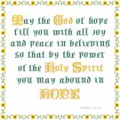 Hope - May The God Of Hope Pattern Chart Grapy Hope - May The God Of Hope Pattern Chart Grapy
