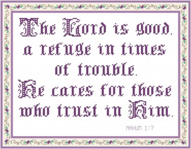 Trust - The Lord Is Good Pattern Chart Graph