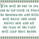 Peace - You Will Go Out In Joy Pattern Chart Graph Peace - You Will Go Out In Joy Pattern Chart Graph