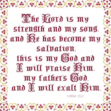 Strength - The Lord Is My Strength Pattern Chart Graph