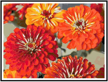 Summer Flower Garden Pattern Chart Graph