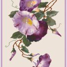 Purple Morning Glories by Catherine Klein Pattern Chart Graph