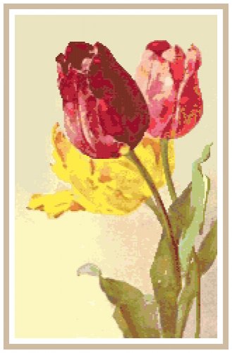 Tulips 2 by Catherine Klein Pattern Chart Graph