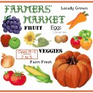 Farmers' Market Cross Stitch Pattern Chart Graph