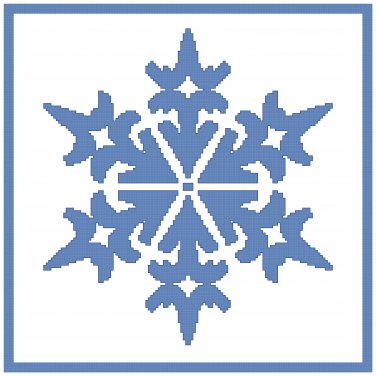 Blue Snowflake 4 Pattern Chart Graph