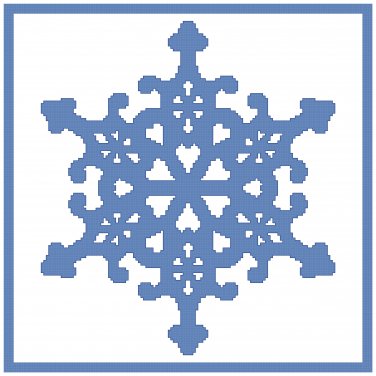 Blue Snowflake 3 Pattern Chart Graph