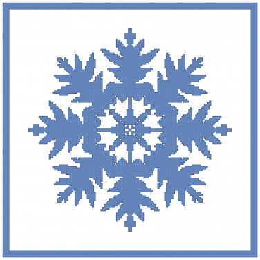 Blue Snowflake 1 Pattern Chart Graph