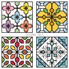 Seasonal Tile Design Pattern Chart Graph