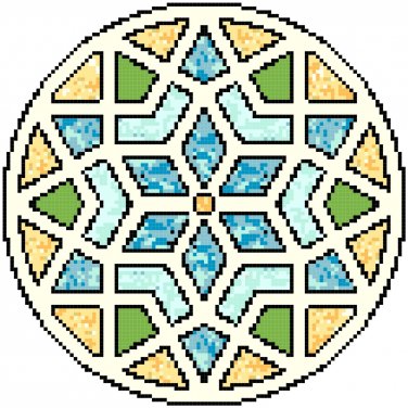 Diamonds and Triangles Mandala Pattern Chart Graph