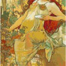 Fruitfull Autumn by Alphonse Mucha Pattern Chart Pattern