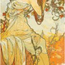 Sultry Summer by Alphonse Mucha Pattern Chart Graph
