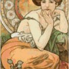Topaz by Alphonse Mucha Pattern Chart Graph