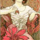 Ruby by Alphonse Mucha Pattern Chart Graph