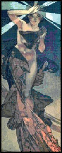 Morning Star by Alphonse Mucha Pattern Chart Graph
