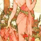The Carnation by Alphonse Mucha Pattern Chart Graph