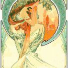 Poetry by Alphonse Mucha Pattern Chart Graph