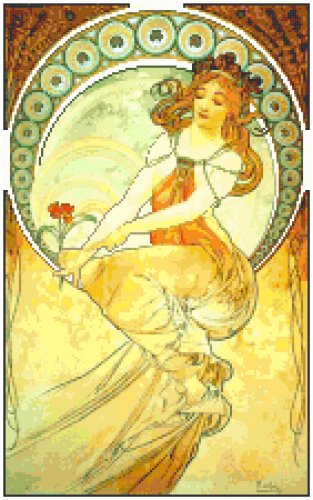 Art by Alphonse Mucha Pattern Chart Graph