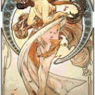 Dance by Alphonse Mucha Pattern Chart Graph
