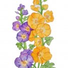 HOLLYHOCKS HAND PAINTED WATERCOLOR PAINTING