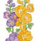 Hollyhocks Cross Stitch Pattern Chart Graph