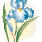 Sky Blue Iris Cross Stitch Pattern Chart Graph Sky Blue Iris Cross Stitch Pattern Chart Graph