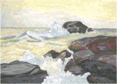 Sea Surge Cross Stitch Pattern Chart Graph