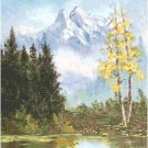 Mountain Aspens Cross Stitch Pattern Chart GRaph