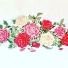 FINISHED Roses and Baby's Breath Cross Stitch Stitchery FINISHED Roses and Baby's Breath Cross Stitch Stitchery