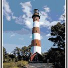 Assateague Lighthouse, VA Cross Stitch Pattern Chart Graph
