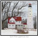 North Point Lighthouse, WI Cross Stitch Pattern Chart Graph