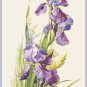 Purple Iris Cross Stitch Pattern Chart Graph