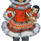 Eskimo Doll of the World Cross Stitch Pattern Chart Graph